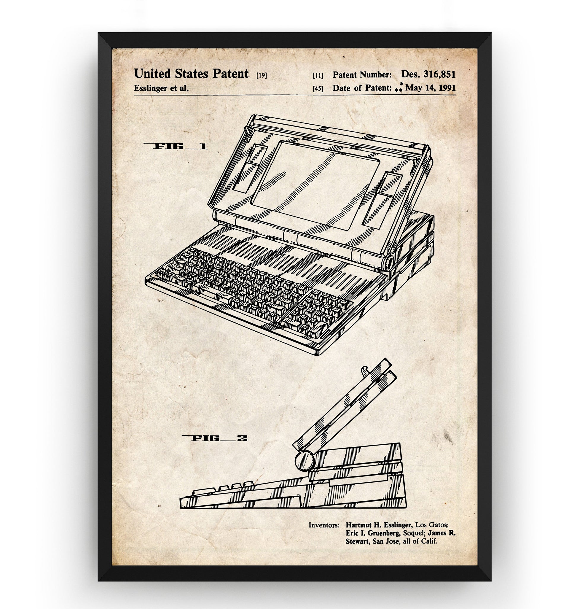 Macintosh Portable 1991 Patent Print - Magic Posters