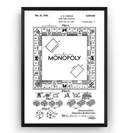 Monopoly 1935 Patent Print - Magic Posters
