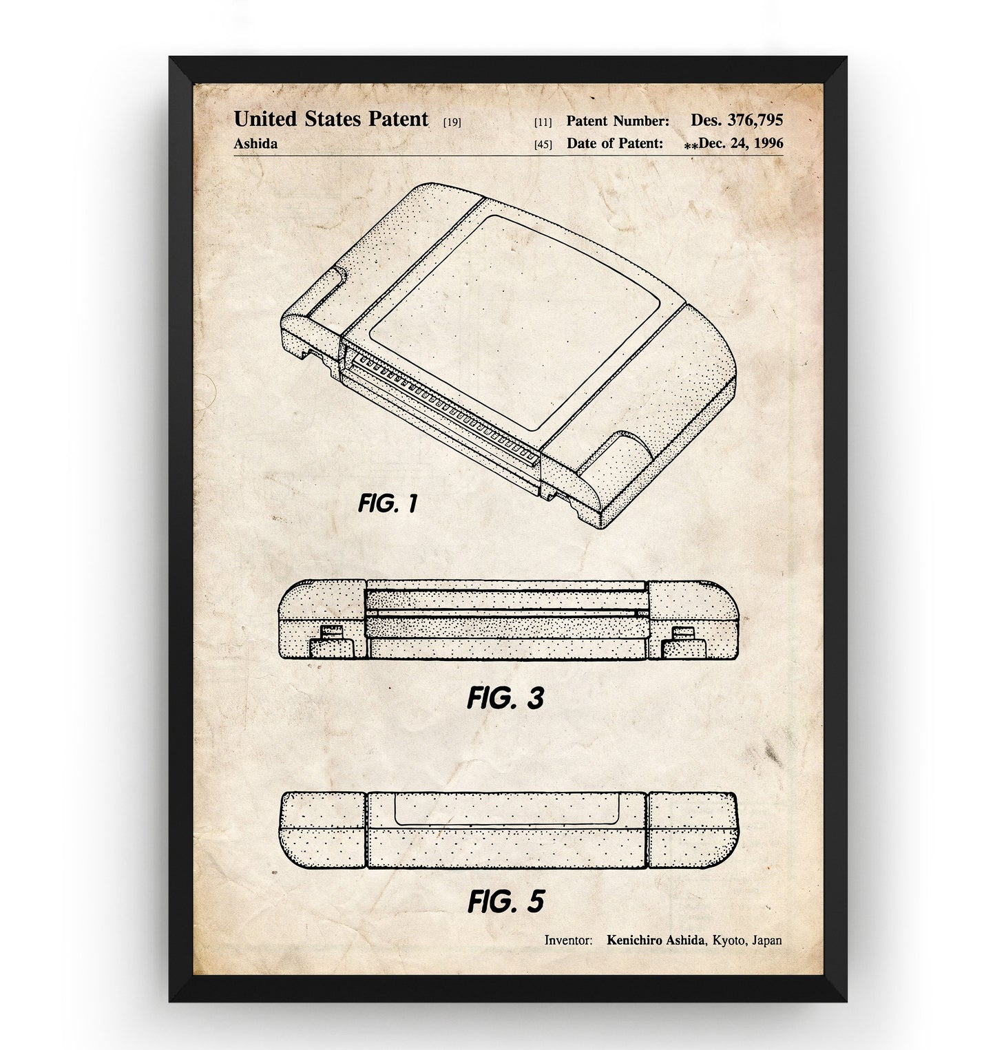 N64 Cartridge 1996 Patent Print - Magic Posters