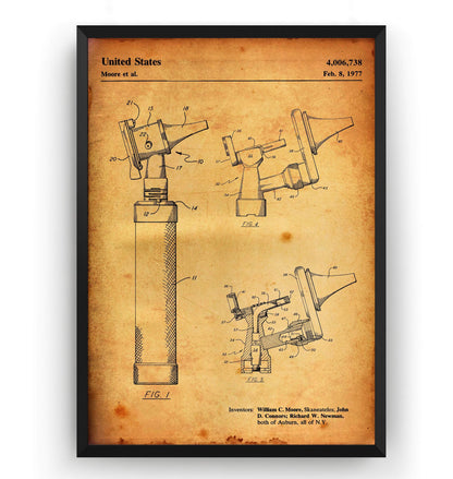 Otoscope 1977 Patent Print - Magic Posters