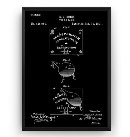 Ouija Board 1891 Patent Print - Magic Posters