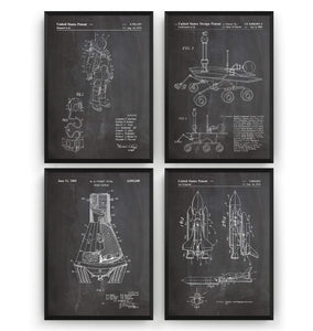 Outer Space Set Of 4 Patent Prints - Magic Posters