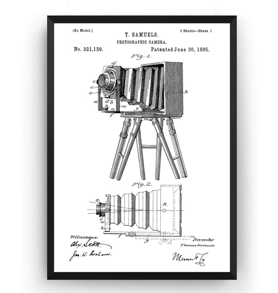 Photographic Camera 1885 Patent Print - Magic Posters