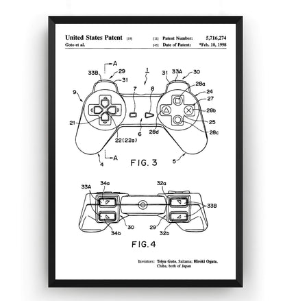 PS Controller Patent Print - Magic Posters
