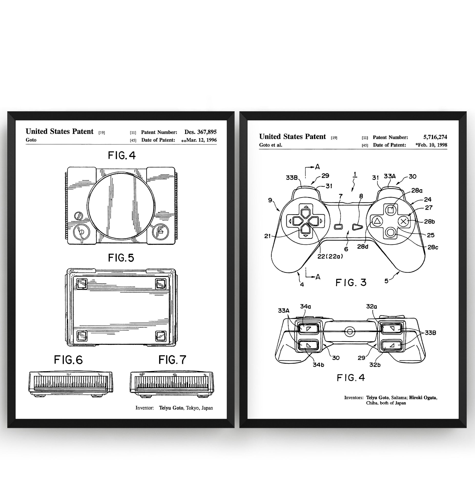 PS Set Of 2 Patent Prints - Magic Posters