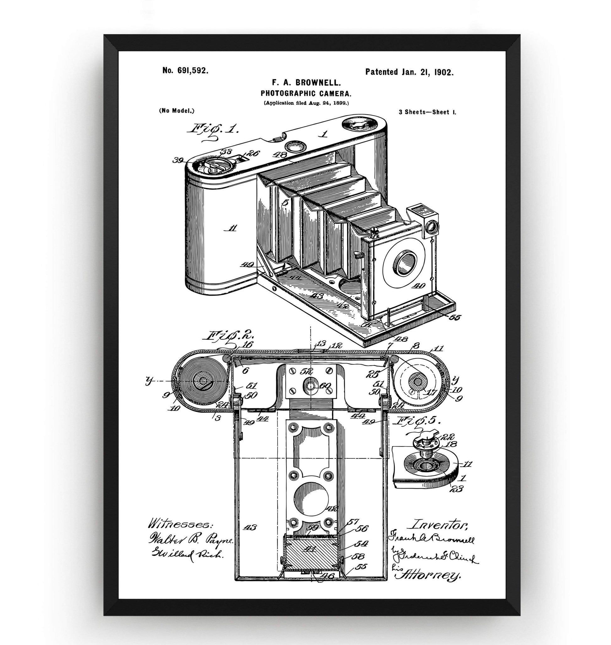 Pocket Folding Camera 1902 Patent Print - Magic Posters