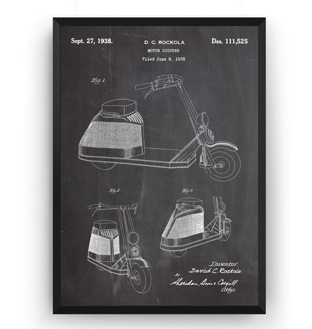 Rockola Scooter 1938 Patent Print - Magic Posters