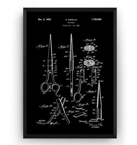 Scissors Patent Print - Magic Posters