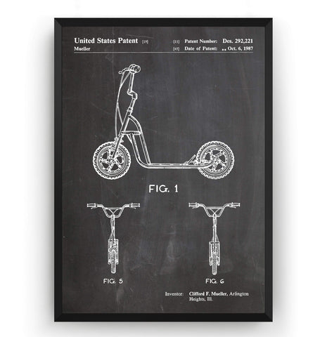 Scooter 1987 Patent Print - Magic Posters