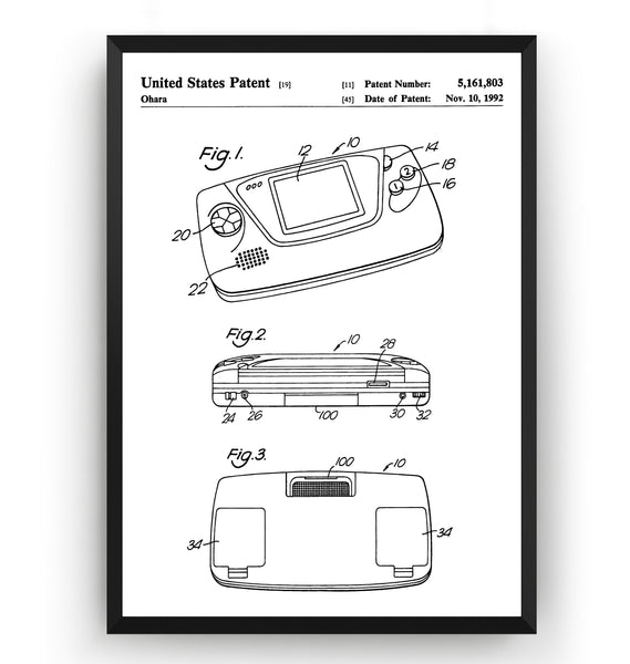 Game Gear Patent Print - Magic Posters