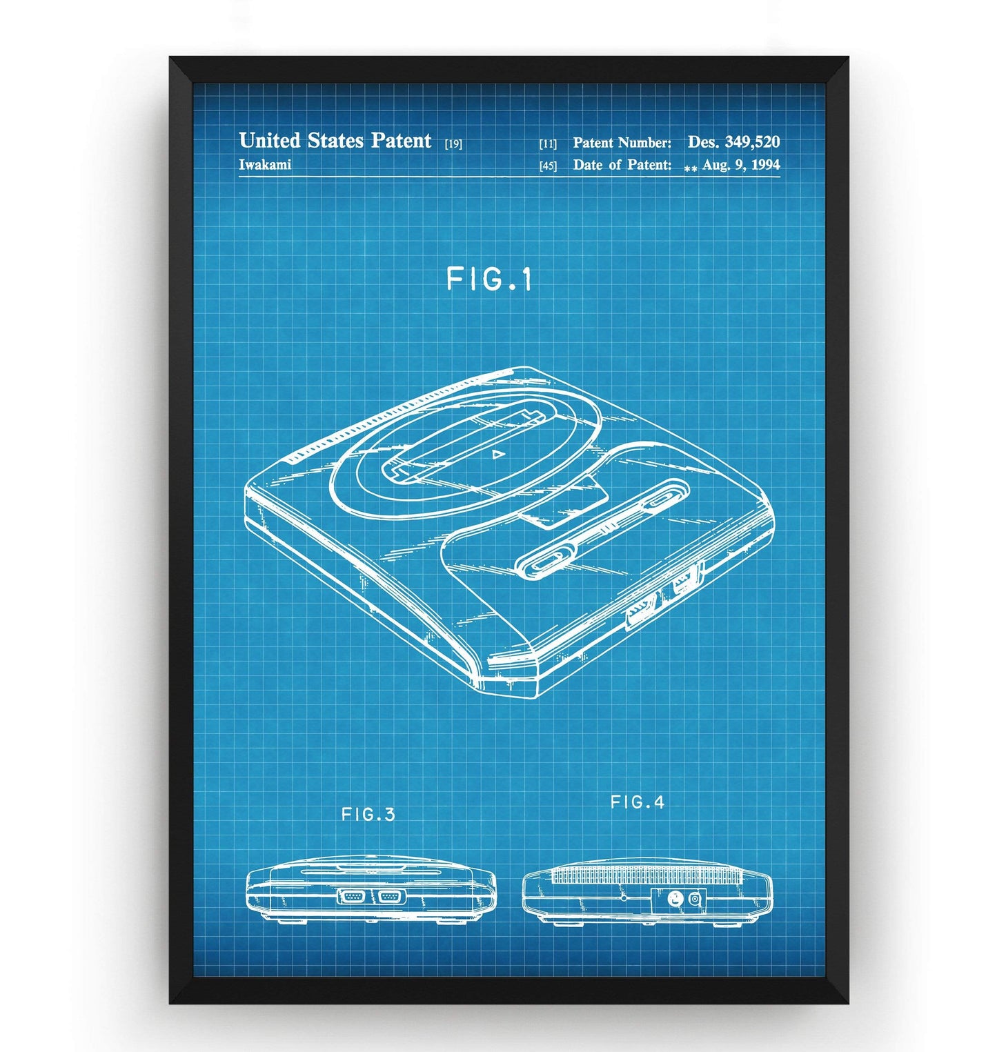 Mega Drive Patent Print - Magic Posters