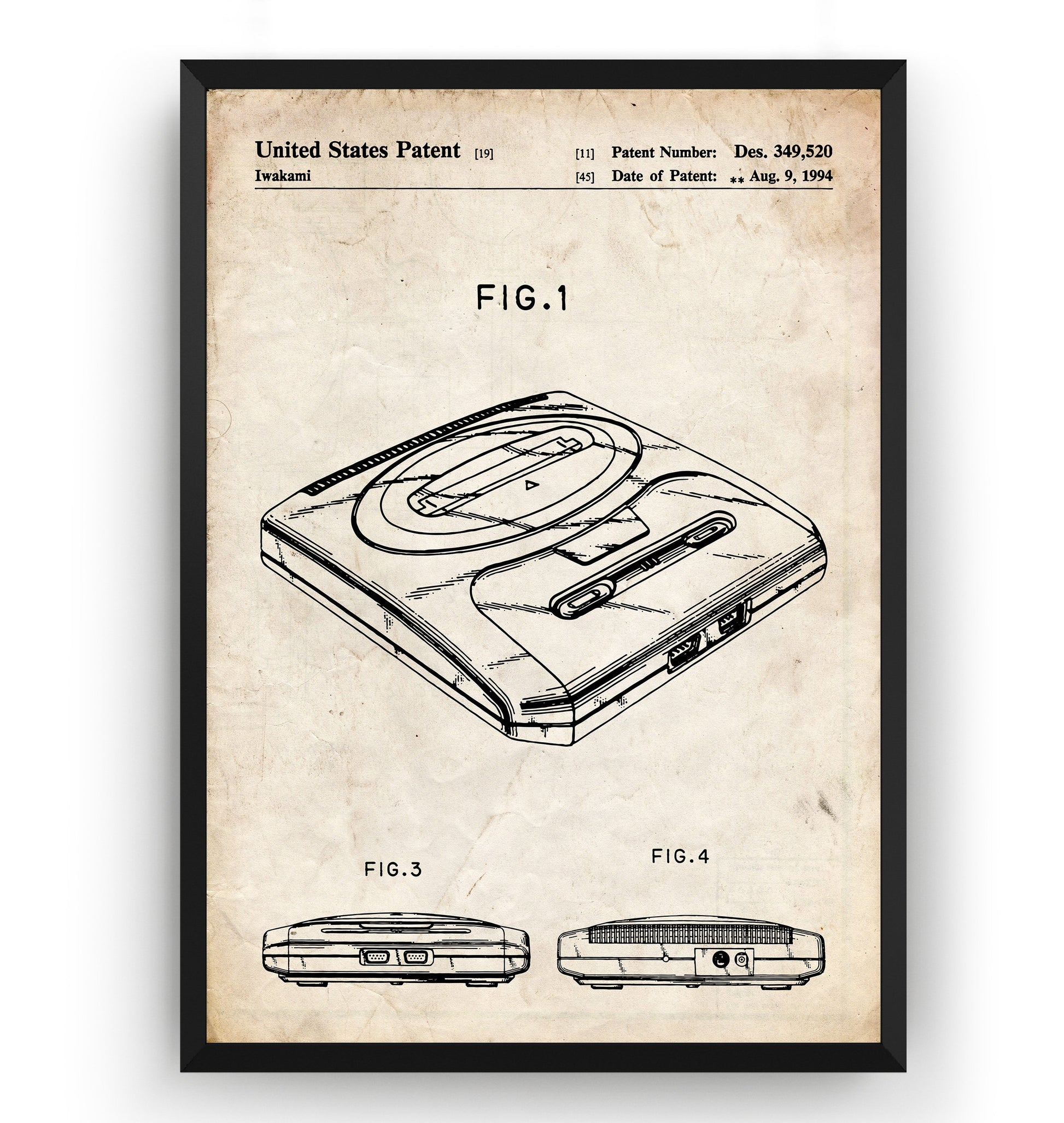 Mega Drive Patent Print - Magic Posters