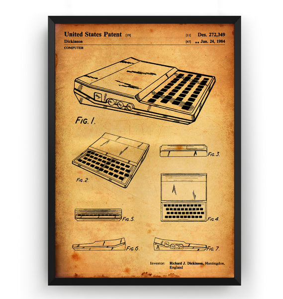 Sinclair ZX81 Computer Patent Print - Magic Posters