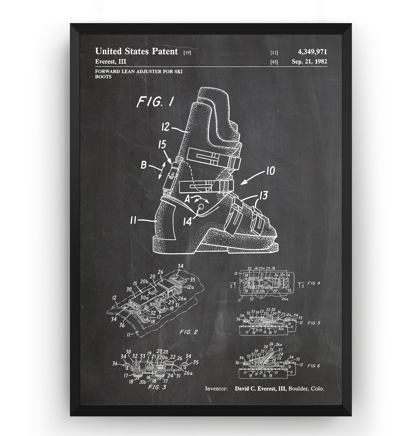 Ski Boot 1982 Patent Print - Magic Posters