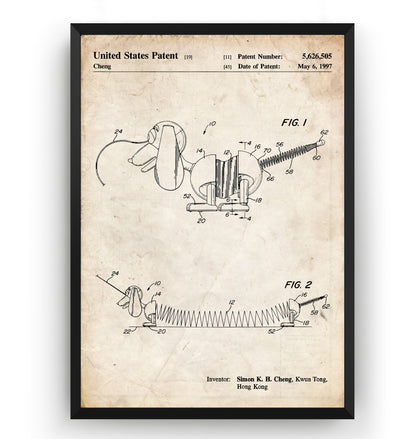 Slinky Dog 1997 Patent Print - Magic Posters