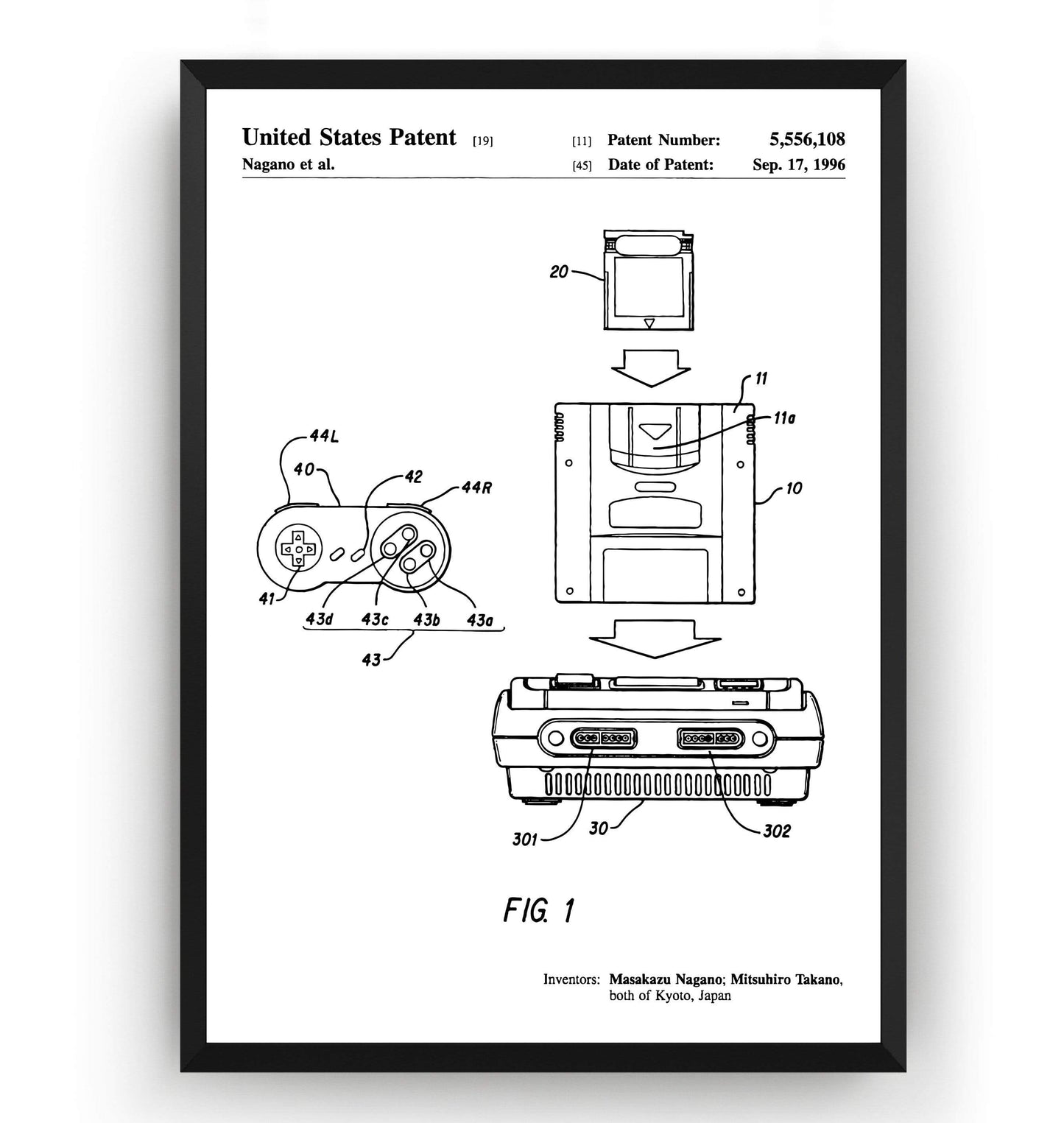 Super Game Boy 1996 Patent Print - Magic Posters