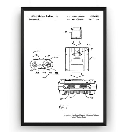 Super Game Boy 1996 Patent Print - Magic Posters