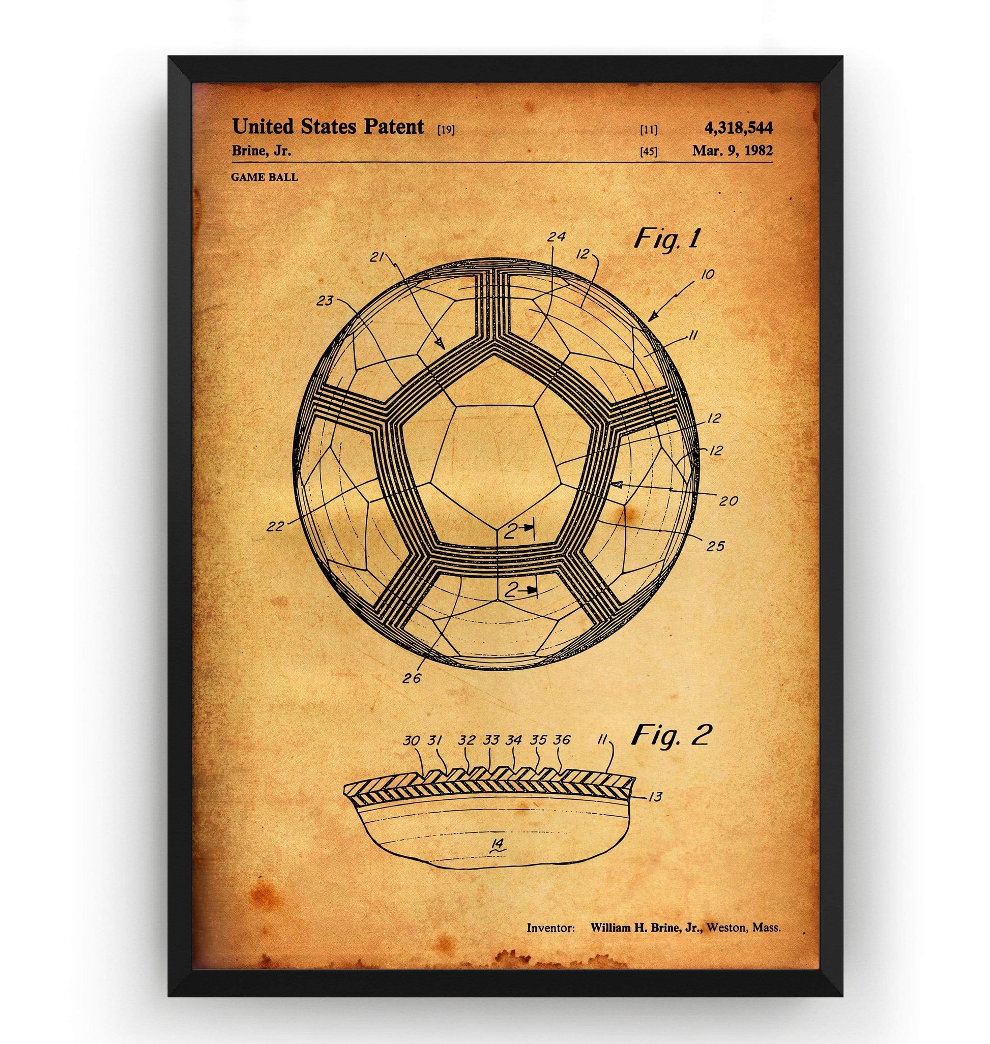 Soccer Ball 1982 Patent Print - Magic Posters