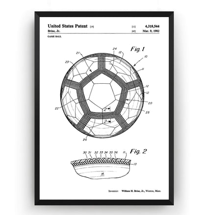 Soccer Ball 1982 Patent Print - Magic Posters