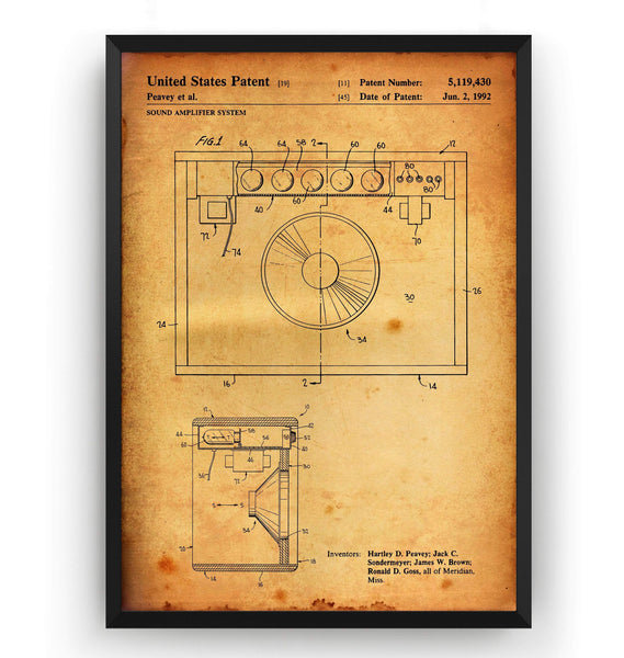 Sound Amplifier System 1992 Patent Print - Magic Posters