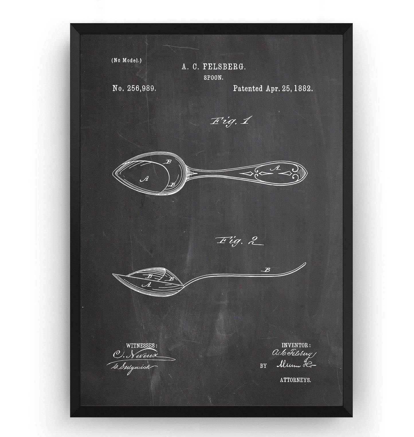 Spoon 1882 Patent Print - Magic Posters