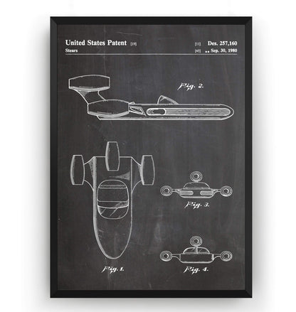 Star Wars Landspeeder Patent Print - Magic Posters