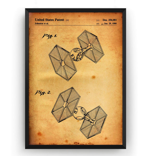 Star Wars Tie Fighter Patent Print - Magic Posters
