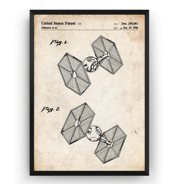Star Wars Tie Fighter Patent Print - Magic Posters