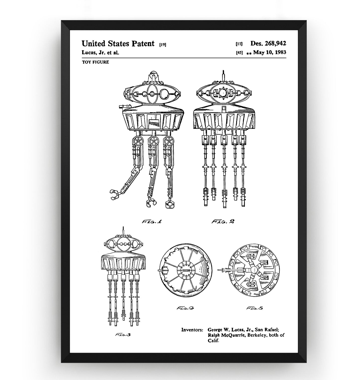 Star Wars Viper Probe Droid 1983 Patent Print - Magic Posters
