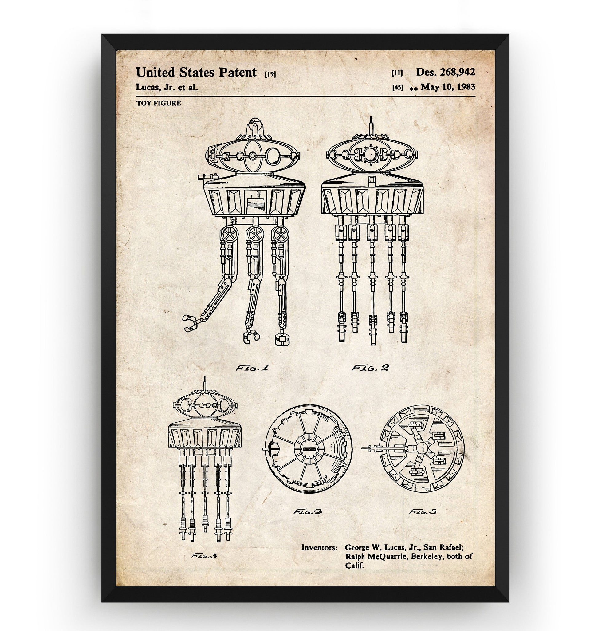 Star Wars Viper Probe Droid 1983 Patent Print - Magic Posters