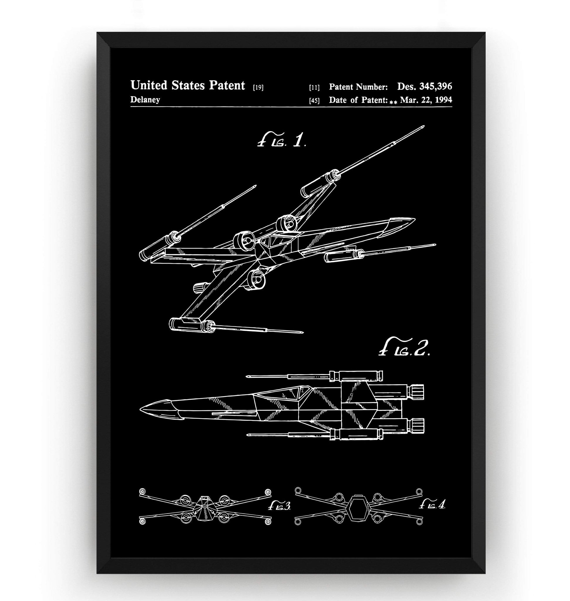 Star Wars X-Wing Patent Print - Magic Posters