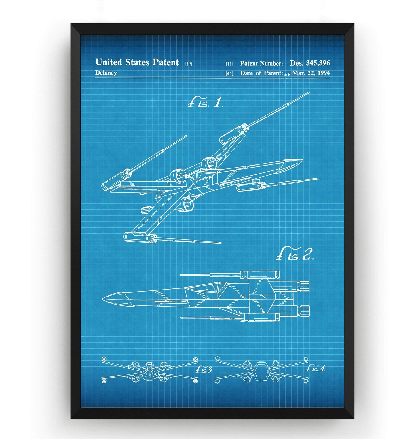 Star Wars X-Wing Patent Print - Magic Posters