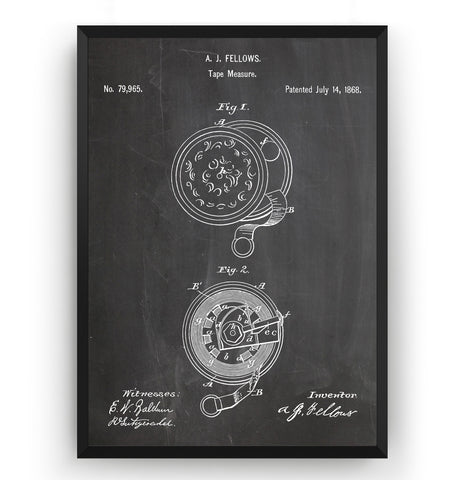 Tape Measure 1868 Patent Print - Magic Posters
