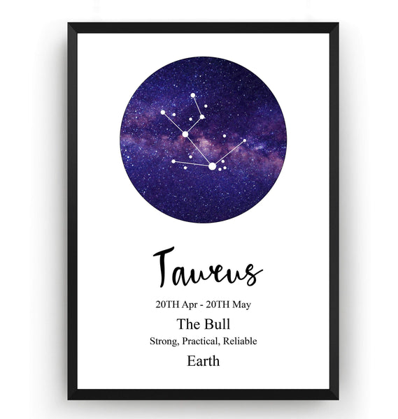 Taurus Zodiac Print - Magic Posters