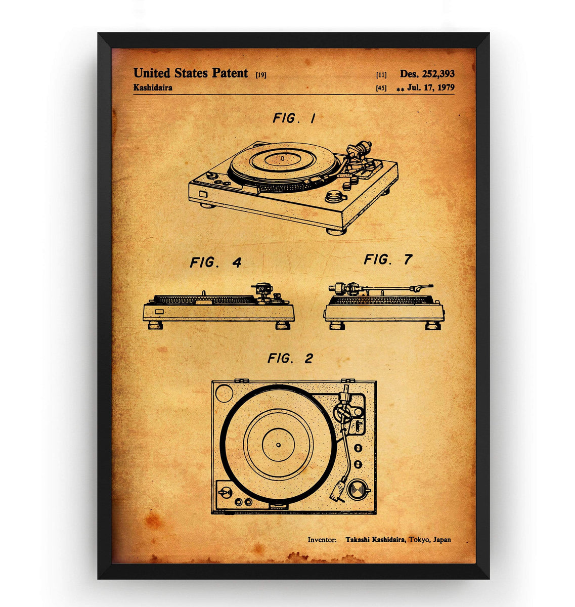 Turntable 1979 Patent Print – Magic Posters