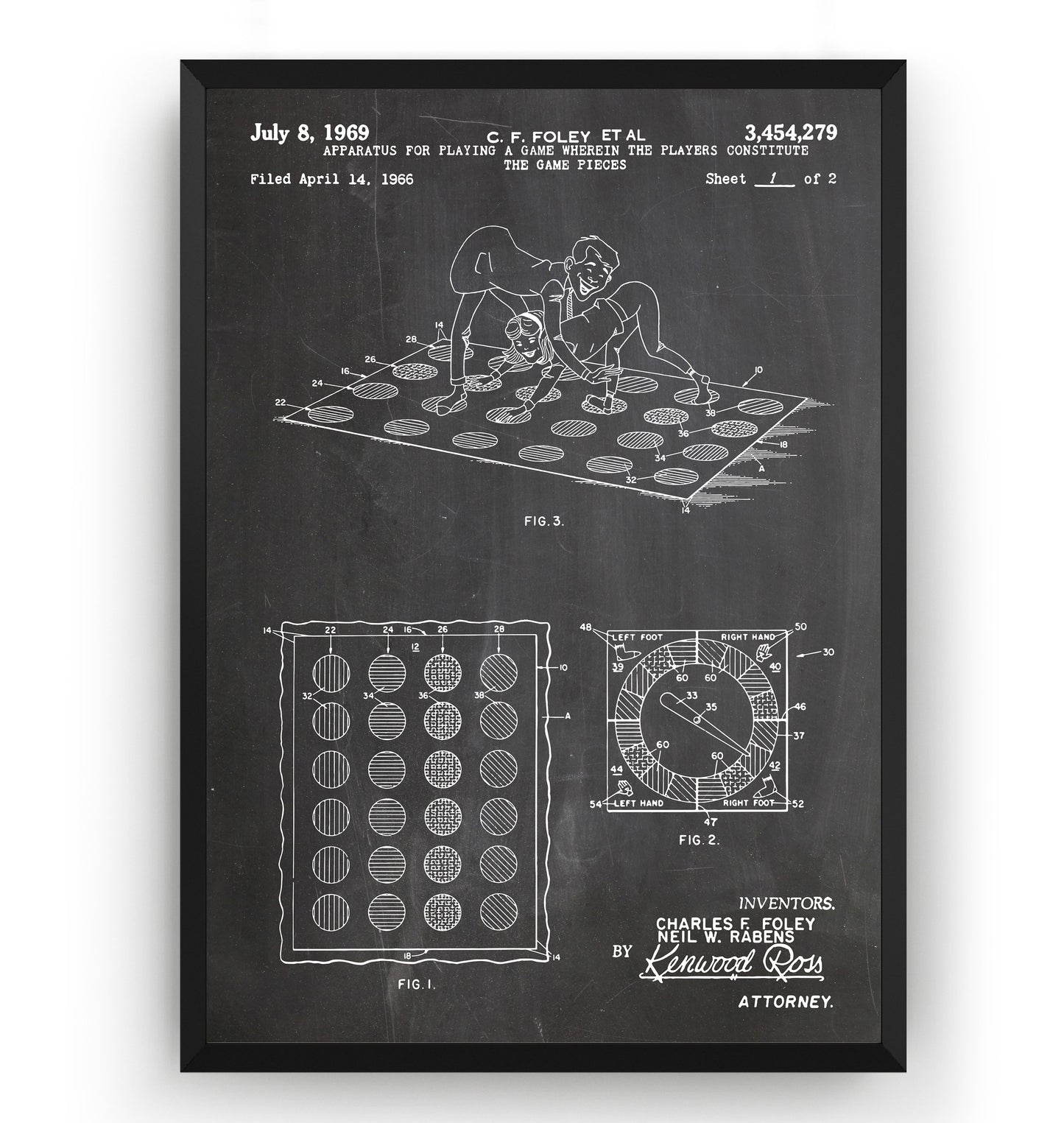 Twister 1969 Patent Print - Magic Posters