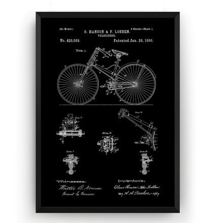 Velocipede Patent Print - Magic Posters