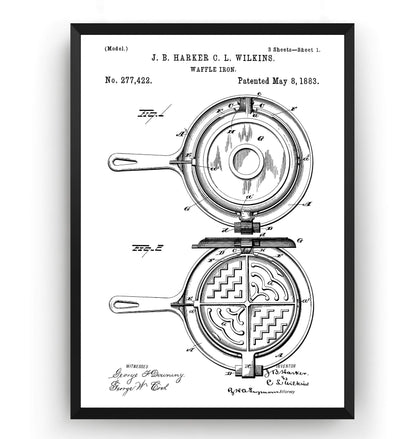 Waffle Iron 1883 Patent Print - Magic Posters