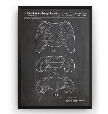 X Controller 2001 Patent Print - Magic Posters