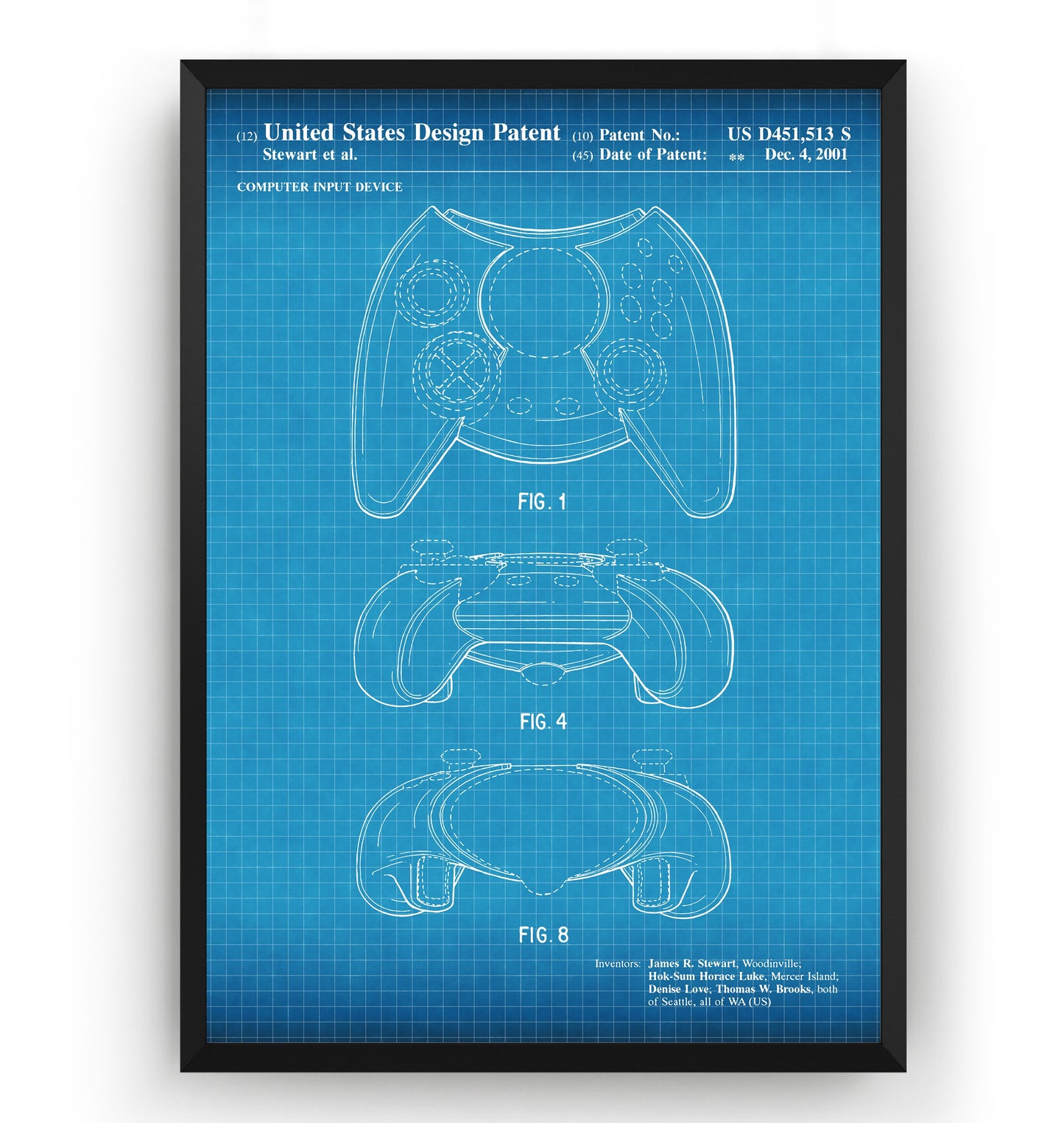 X Controller 2001 Patent Print - Magic Posters