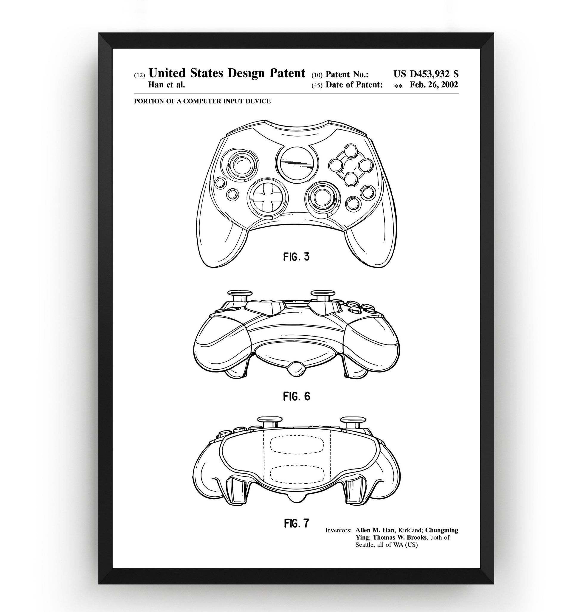 Controller 2002 Patent Print - Magic Posters